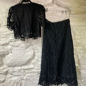 Allison Set. Tie front crop top with maxi skirt